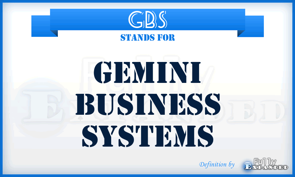 GBS - Gemini Business Systems
