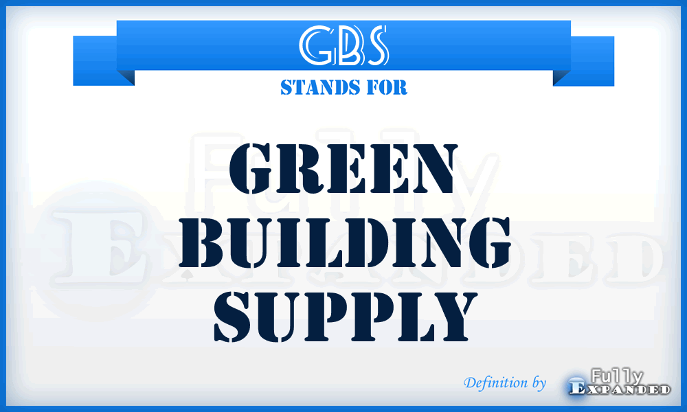 GBS - Green Building Supply