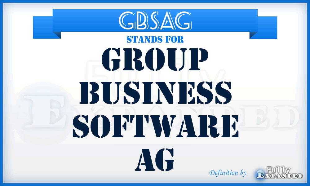 GBSAG - Group Business Software AG