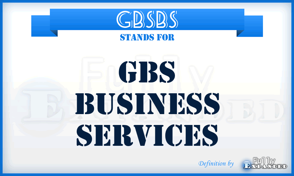 GBSBS - GBS Business Services