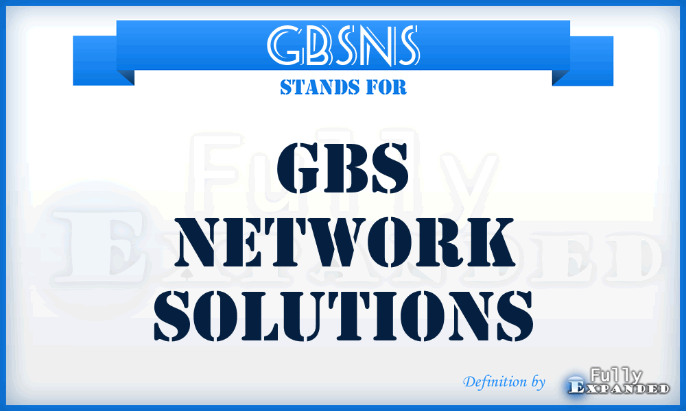 GBSNS - GBS Network Solutions