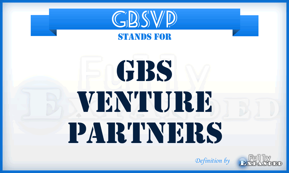 GBSVP - GBS Venture Partners