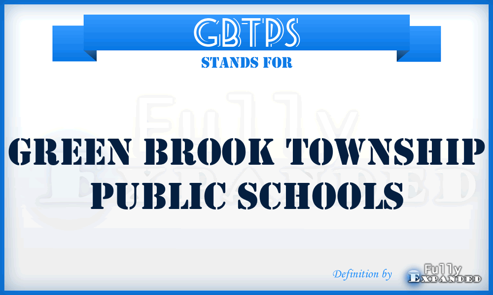 GBTPS - Green Brook Township Public Schools