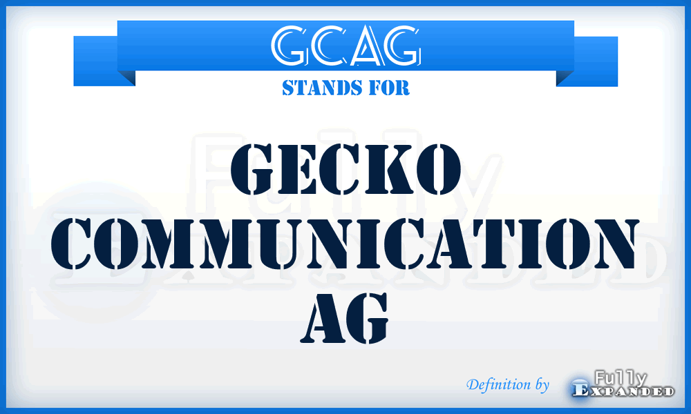 GCAG - Gecko Communication AG