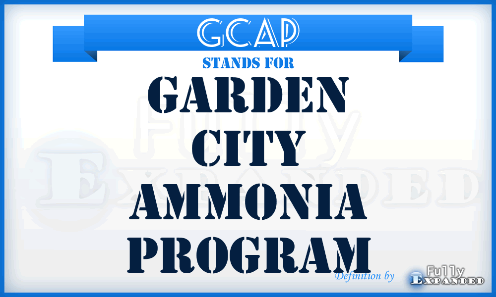 GCAP - Garden City Ammonia Program