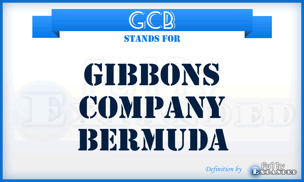 GCB - Gibbons Company Bermuda