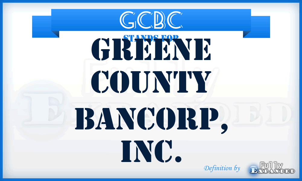 GCBC - Greene County Bancorp, Inc.