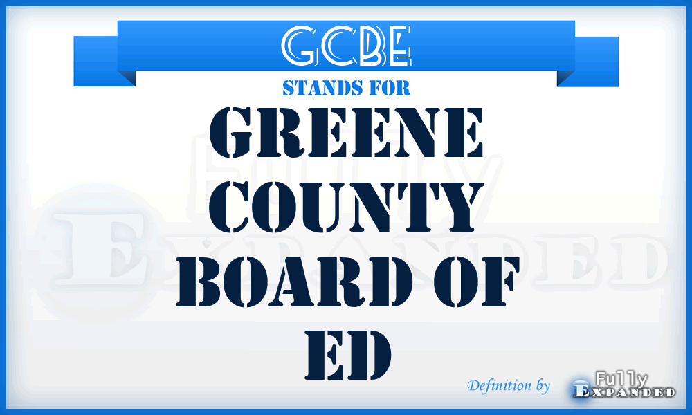 GCBE - Greene County Board of Ed