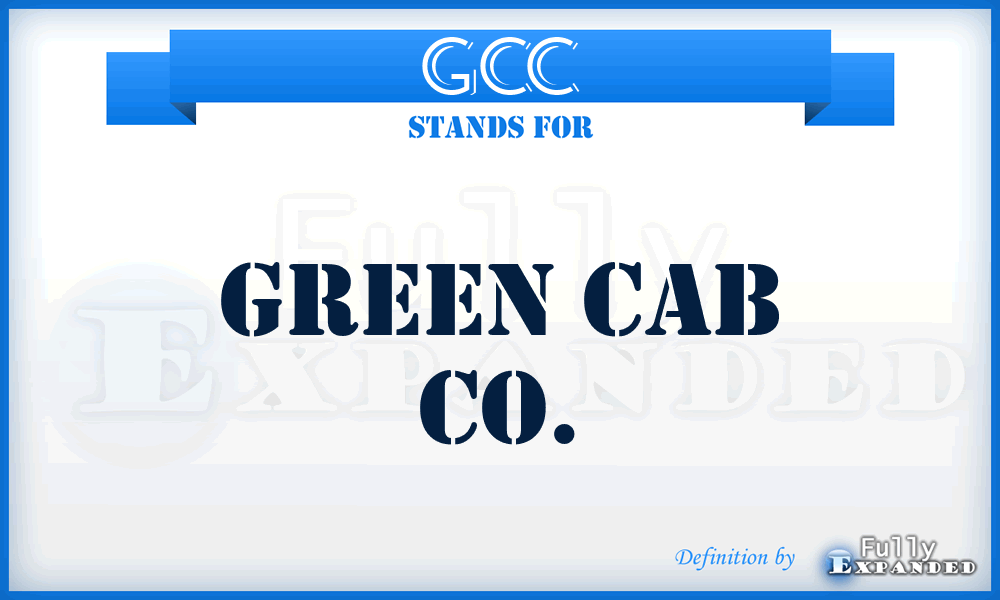 GCC - Green Cab Co.