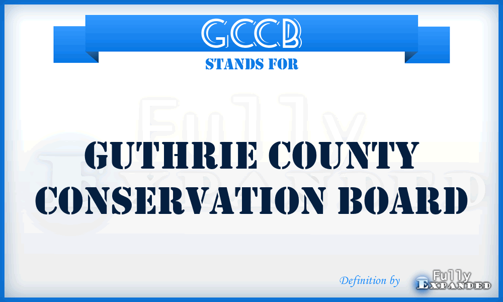 GCCB - Guthrie County Conservation Board