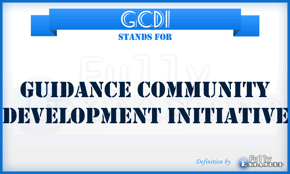 GCDI - Guidance Community Development Initiative