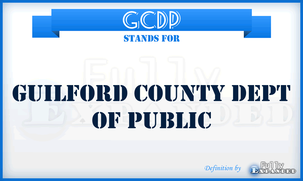 GCDP - Guilford County Dept of Public