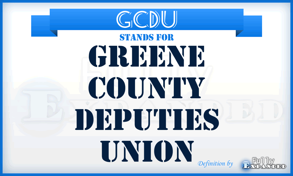 GCDU - Greene County Deputies Union