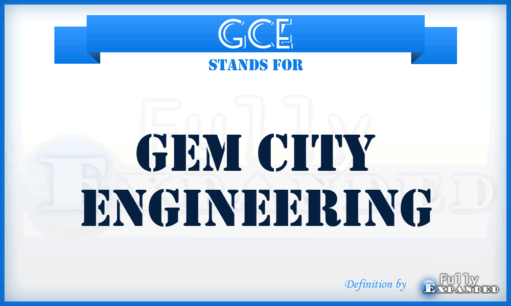 GCE - Gem City Engineering