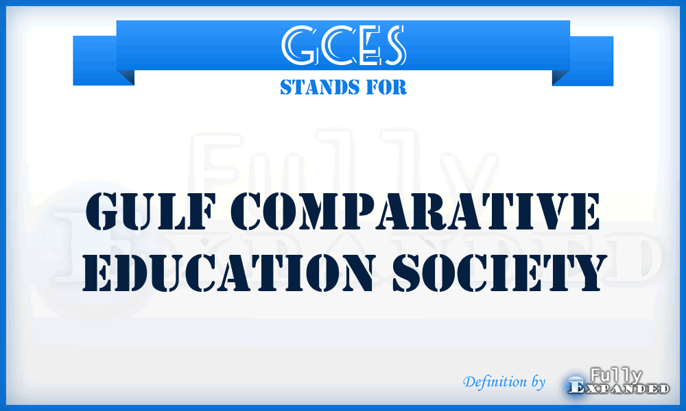 GCES - Gulf Comparative Education Society