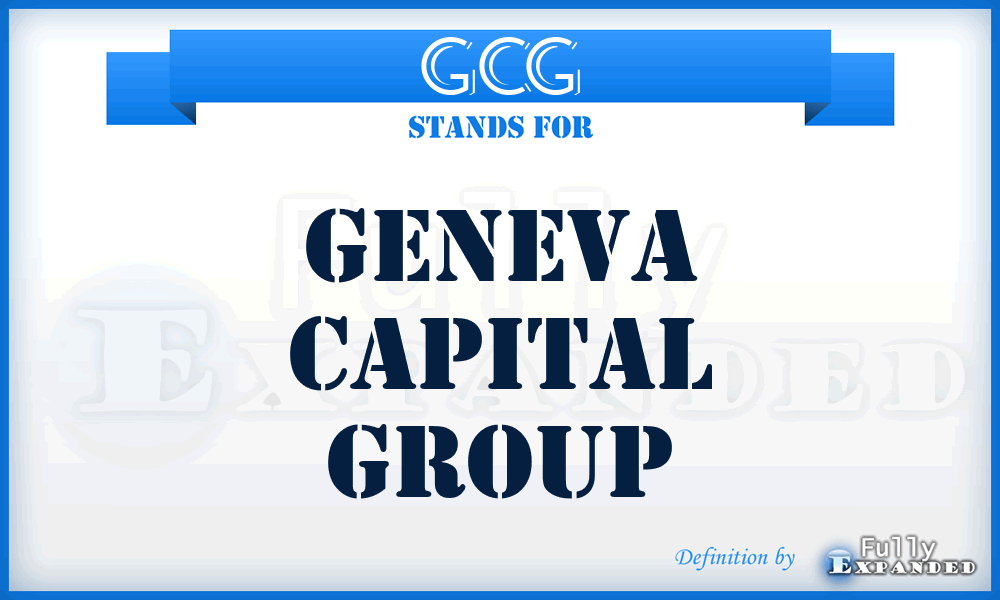 GCG - Geneva Capital Group