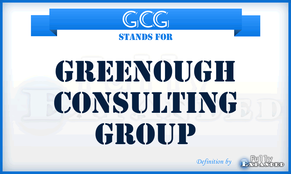 GCG - Greenough Consulting Group