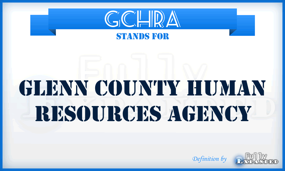 GCHRA - Glenn County Human Resources Agency
