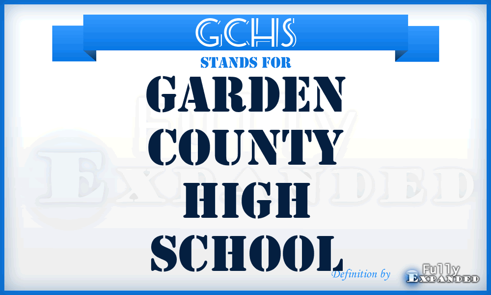 GCHS - Garden County High School