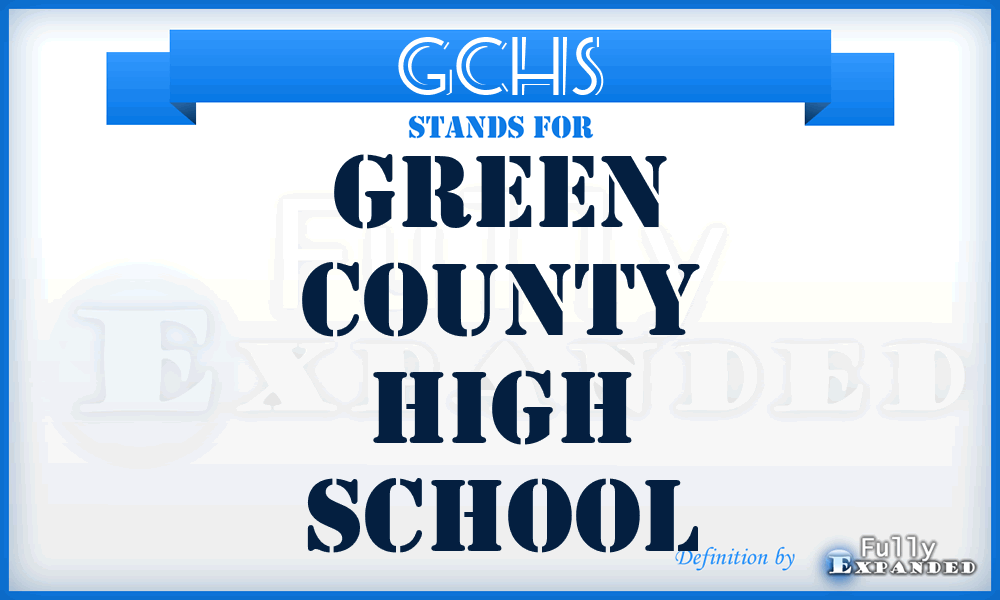 GCHS - Green County High School