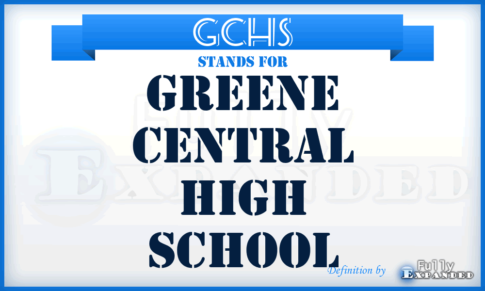 GCHS - Greene Central High School