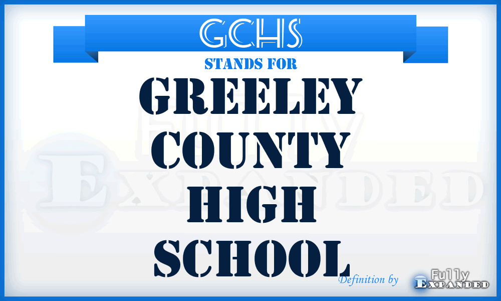 GCHS - Greeley County High School