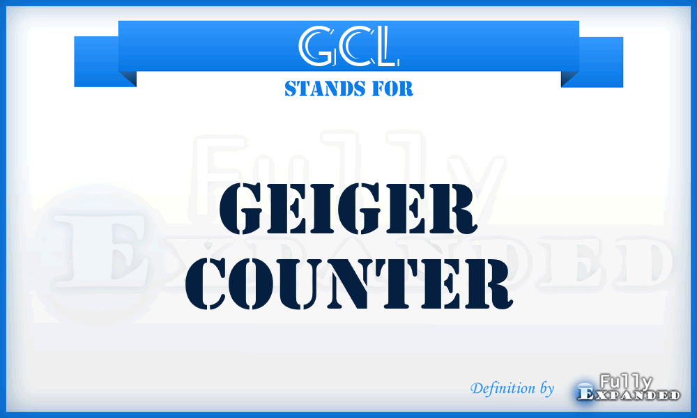 GCL - Geiger Counter