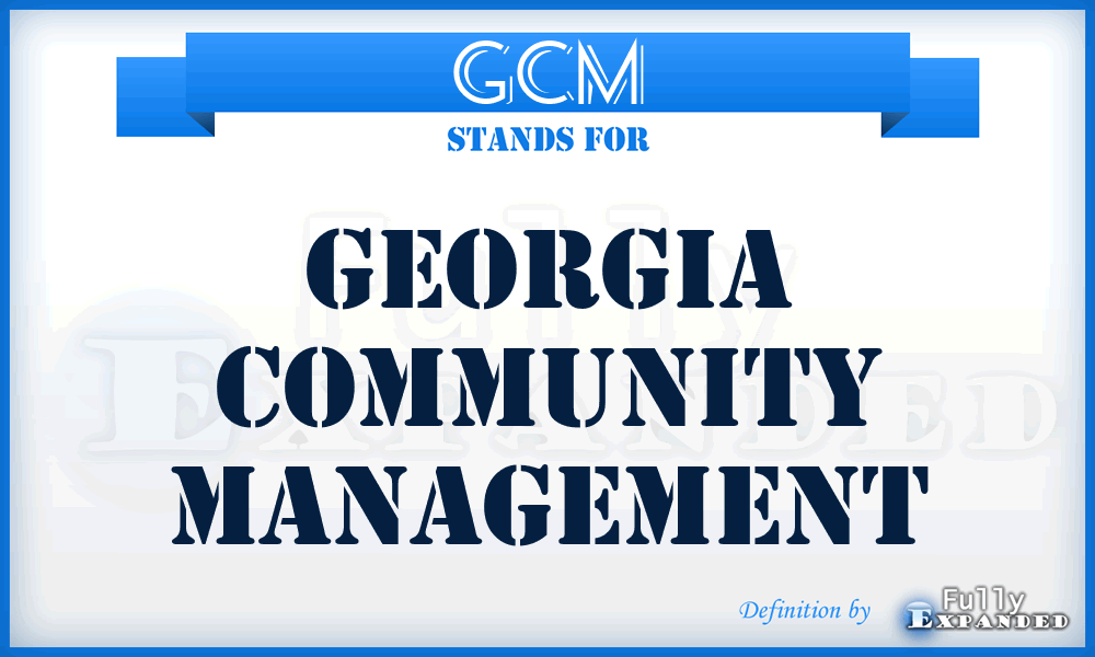 GCM - Georgia Community Management