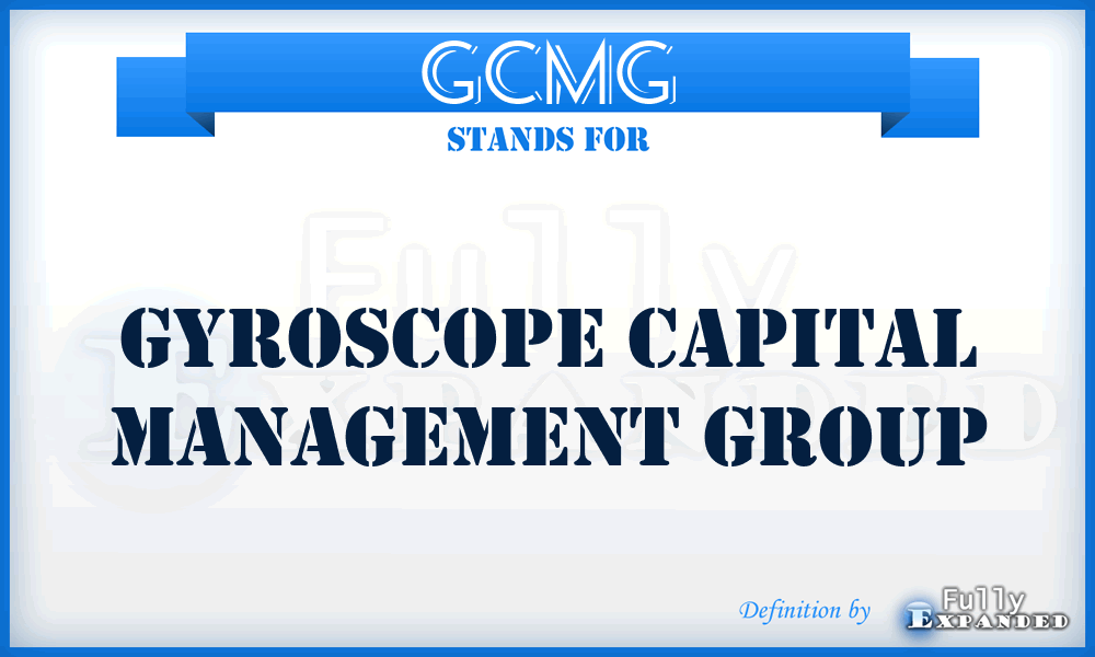 GCMG - Gyroscope Capital Management Group