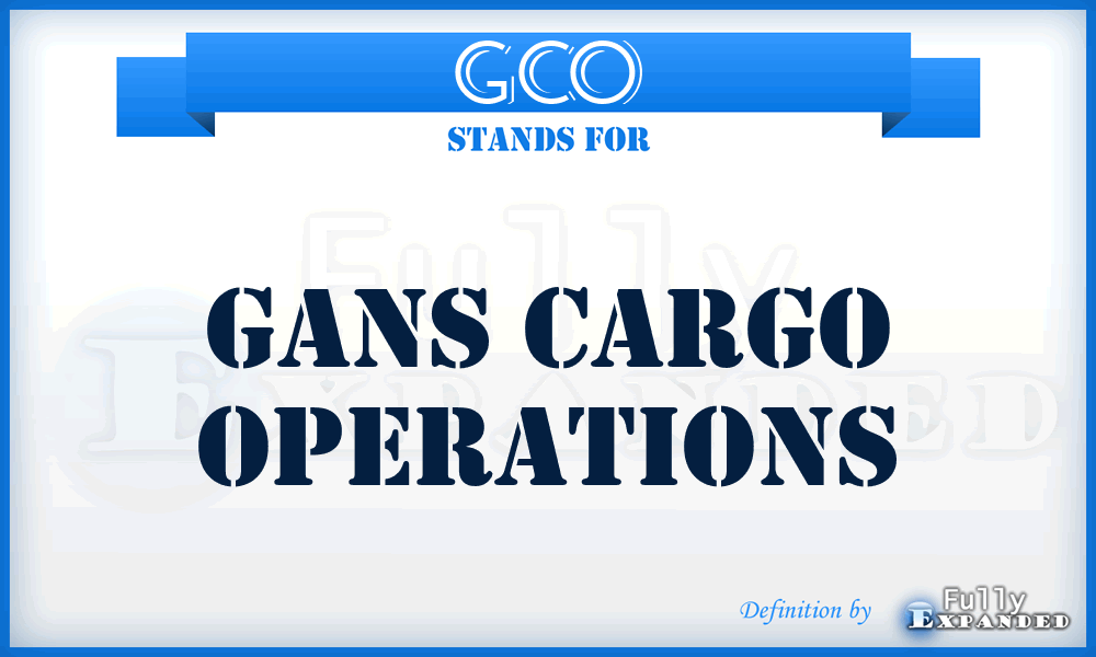 GCO - Gans Cargo Operations