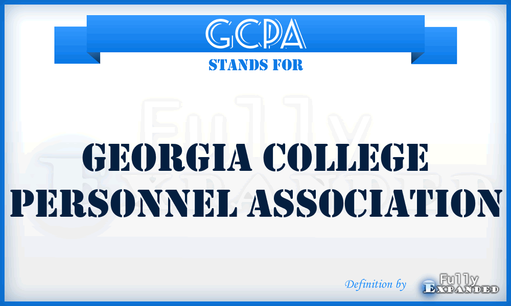 GCPA - Georgia College Personnel Association