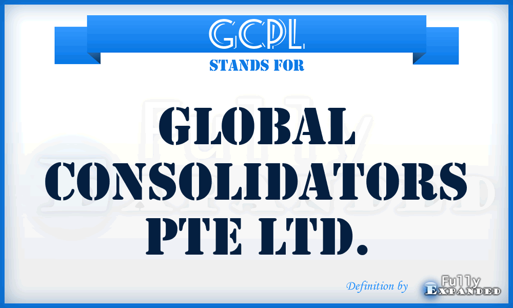 GCPL - Global Consolidators Pte Ltd.