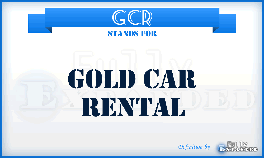 GCR - Gold Car Rental