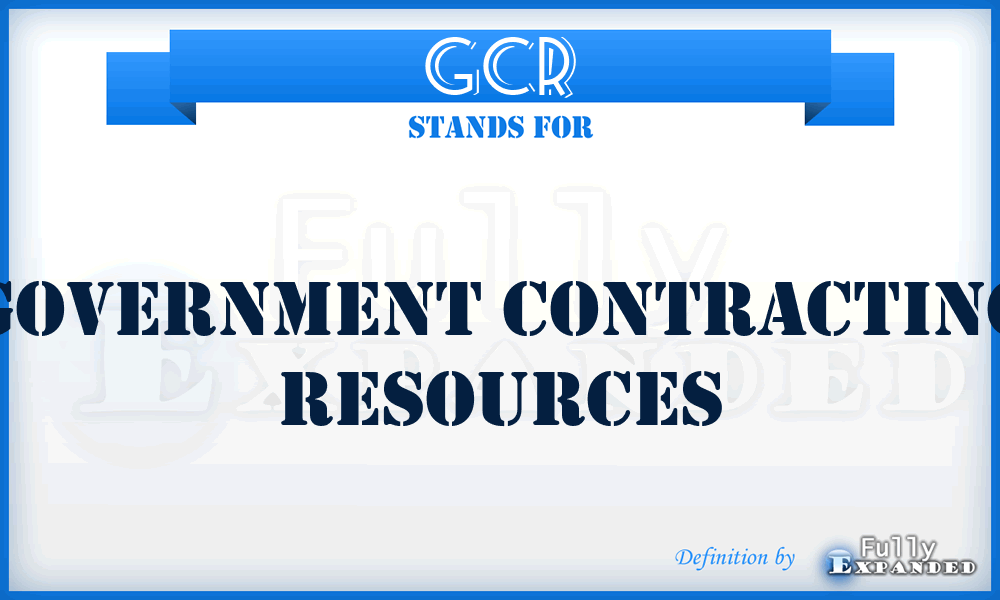 GCR - Government Contracting Resources