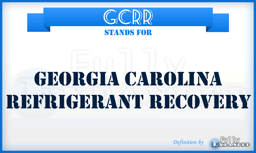 GCRR - Georgia Carolina Refrigerant Recovery