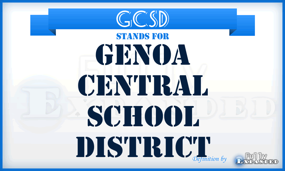 GCSD - Genoa Central School District