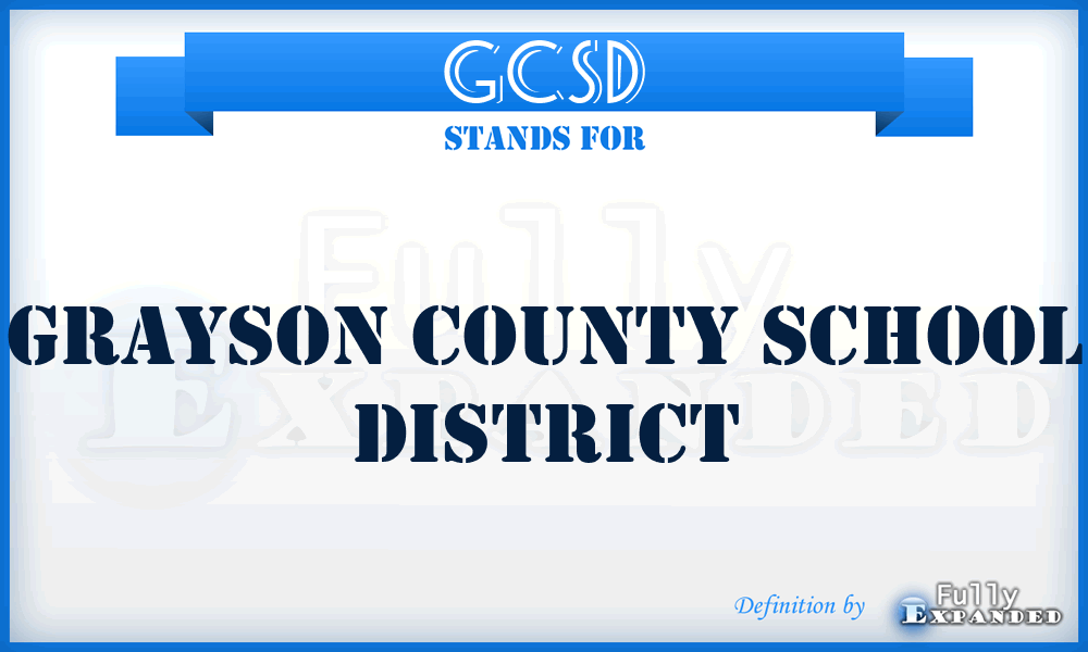 GCSD - Grayson County School District