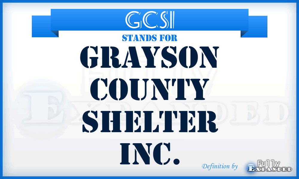 GCSI - Grayson County Shelter Inc.