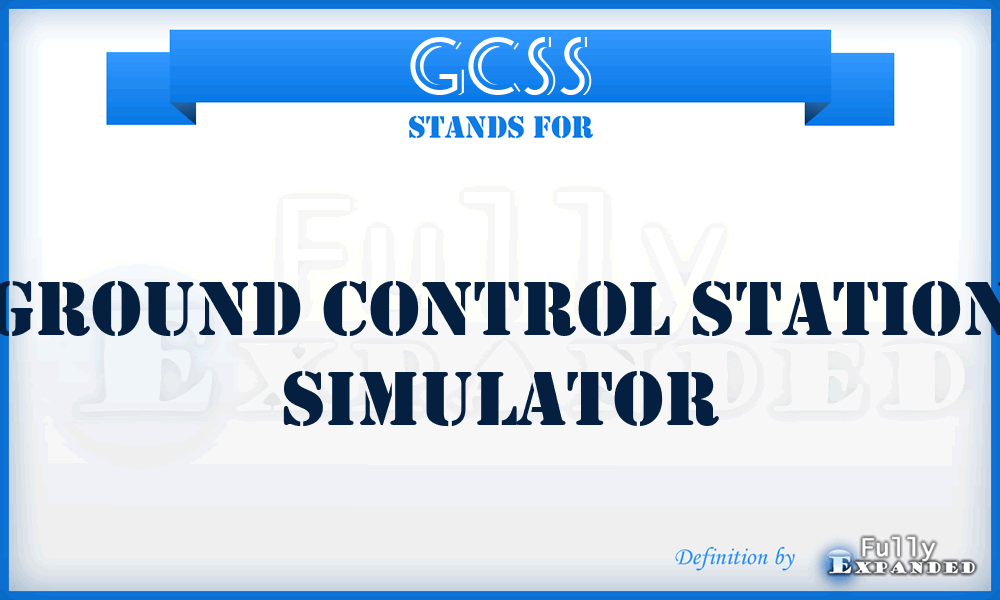 GCSS - Ground Control Station Simulator