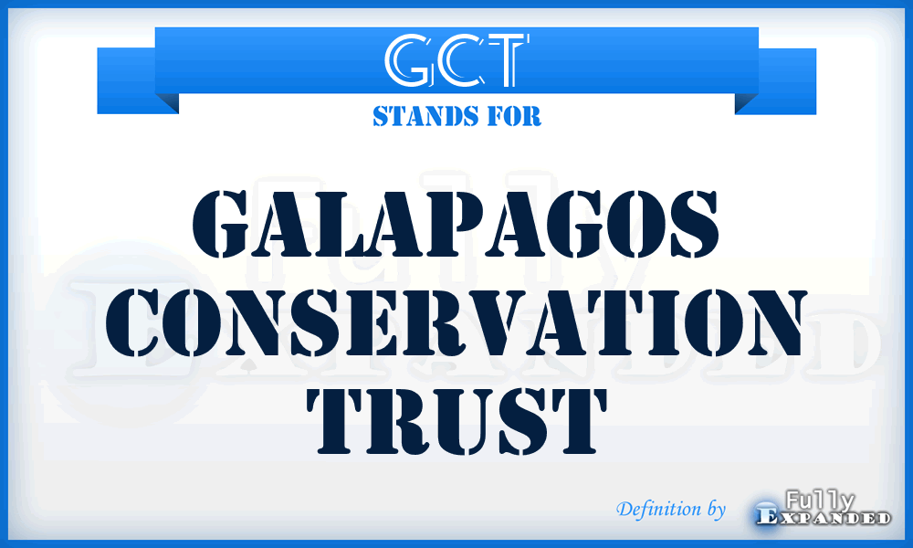 GCT - Galapagos Conservation Trust