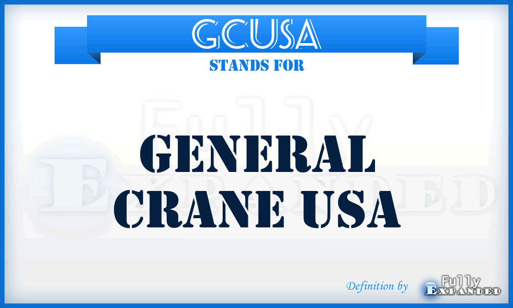 GCUSA - General Crane USA