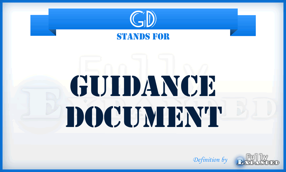 GD - Guidance Document
