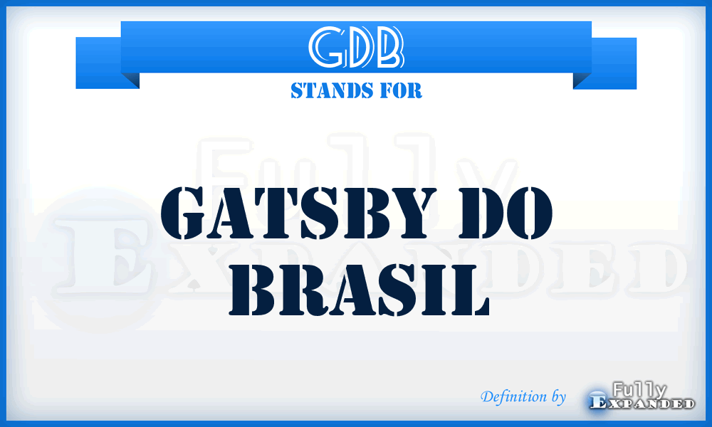 GDB - Gatsby Do Brasil
