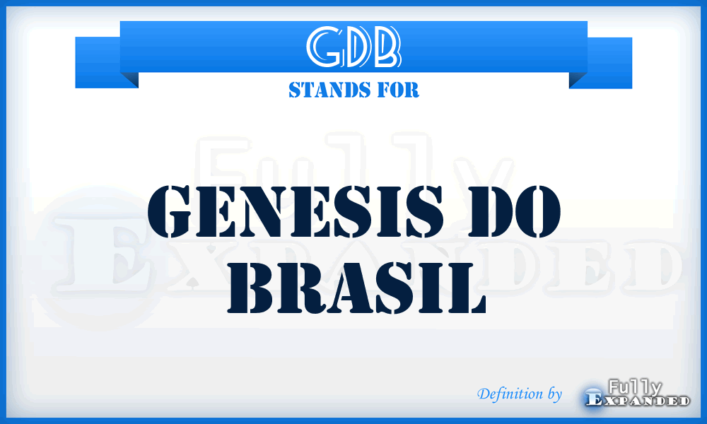 GDB - Genesis Do Brasil