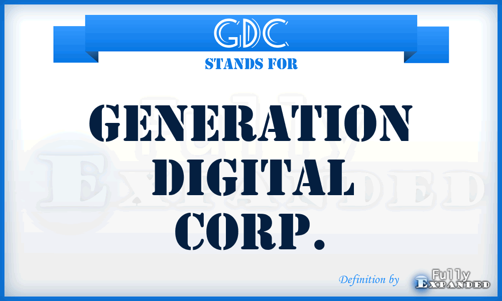 GDC - Generation Digital Corp.