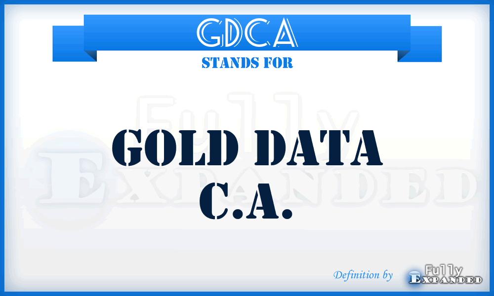 GDCA - Gold Data C.A.