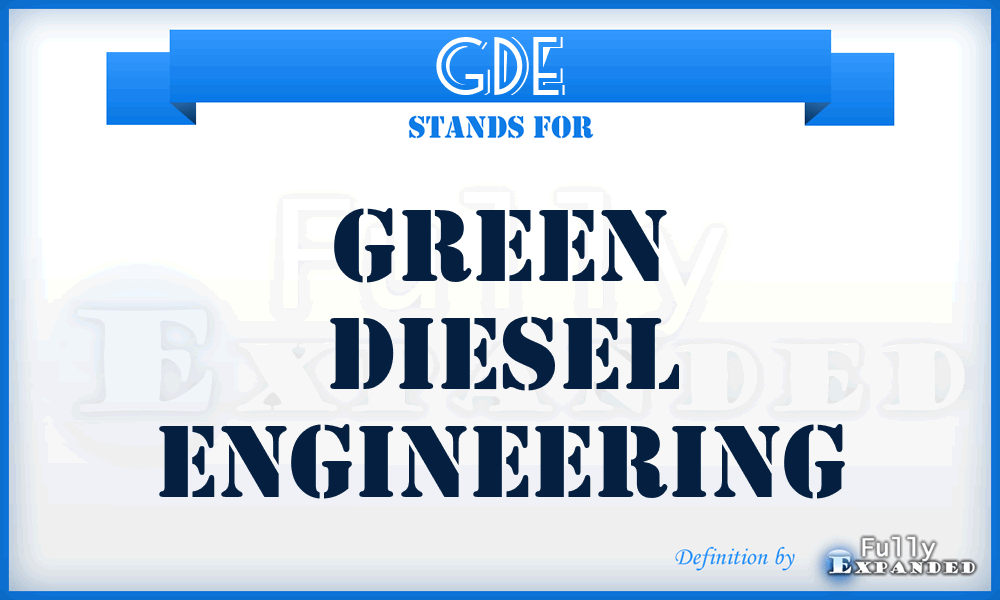 GDE - Green Diesel Engineering