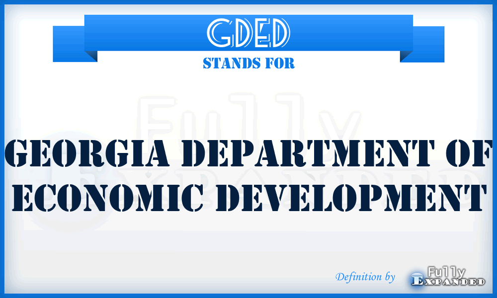 GDED - Georgia Department of Economic Development