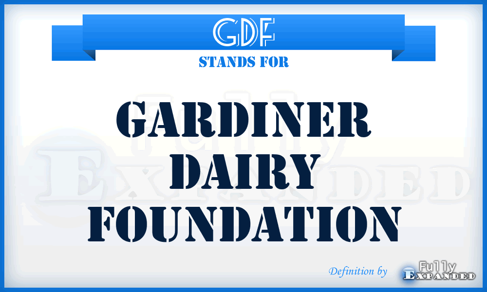 GDF - Gardiner Dairy Foundation