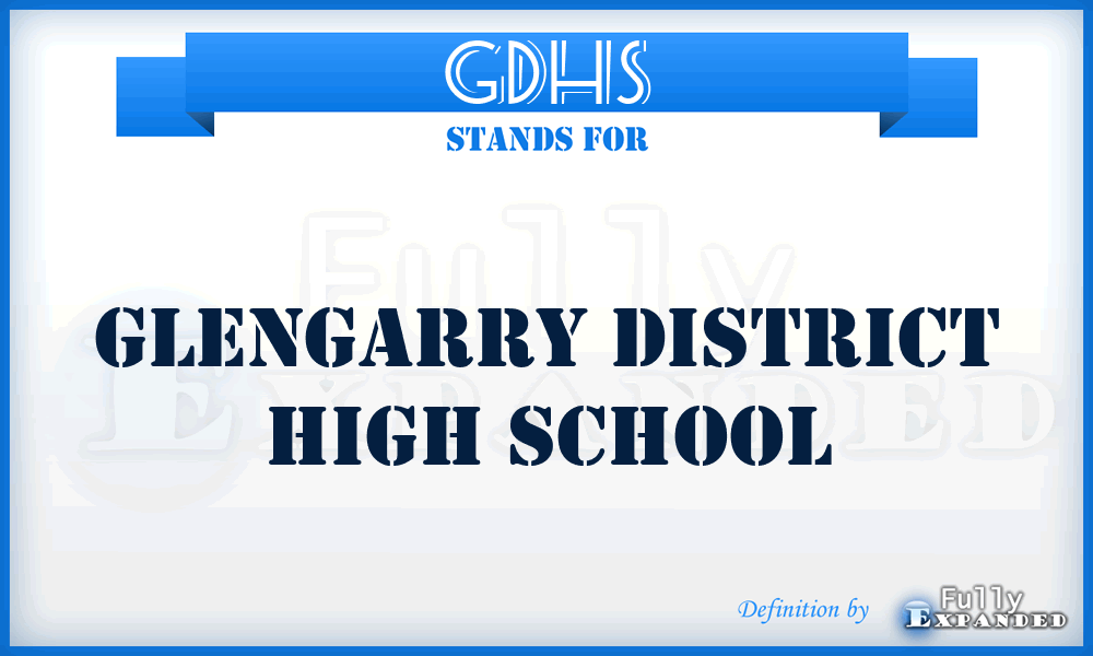 GDHS - Glengarry District High School